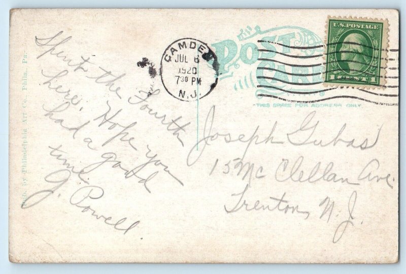 1920 Wilmington Delaware Vintage Postcard High School Exterior Building Posted