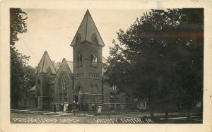 1911 Grundy Center Iowa Presbyterian Church RPPC real photo postcard 1894
