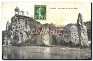 Old Postcard Paris Buttes Chaumont