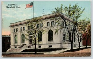 Mansfield Ohio~US Post Office~2 Flights Steps to Door~1914 Postcard 