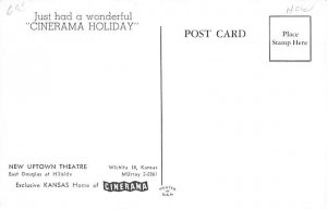 Cinerama Hellman Theatre Holiday View Postcard Backing 