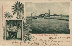 PC EGYPT, PORT SAID, PHARE DE PORT SAID, Vintage Postcard (b35710)
