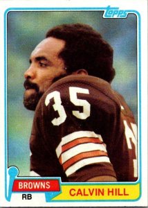 1981 Topps Football Card Calvin Hill Cleveland Browns sk60096