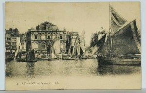 LE HAVRE  Le Musee Sailing Boats Ships Harbor c1906 Postcard K13