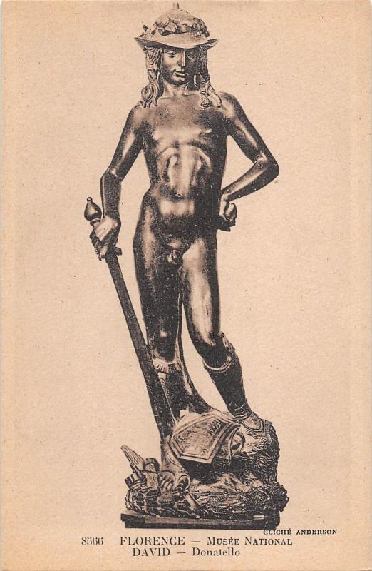 BR70947 firenze postcard sculpture italy david donatello musee national