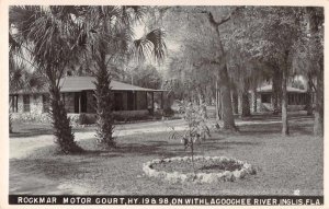 Inglis Florida courtyard view Rockmar Motor Court real photo pc BB2367