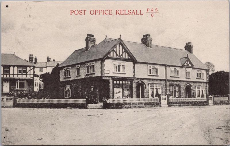 Post Office Kelsall Cheshire West Chester England UK c1908 Antique Postcard E26