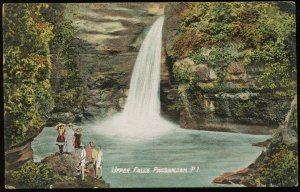 Upper Falls, Pagsanjan, P.I. Vintage Philippines view postcard