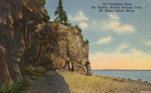 Cathedral Rock at Bar Harbor - Mt Desert Island, Maine - Linen