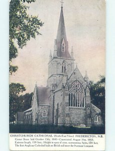 Divided-back CHURCH SCENE Fredericton New Brunswick NB AD1934