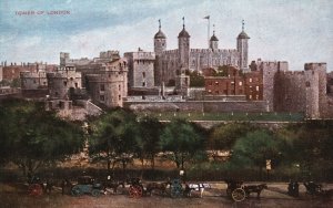 Vintage Postcard Tower Of London Castle Fortress Royal Palace London England