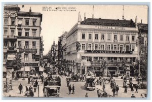 Berlin Germany Postcard Unter den Linden View of Friedrichstrasse 1911