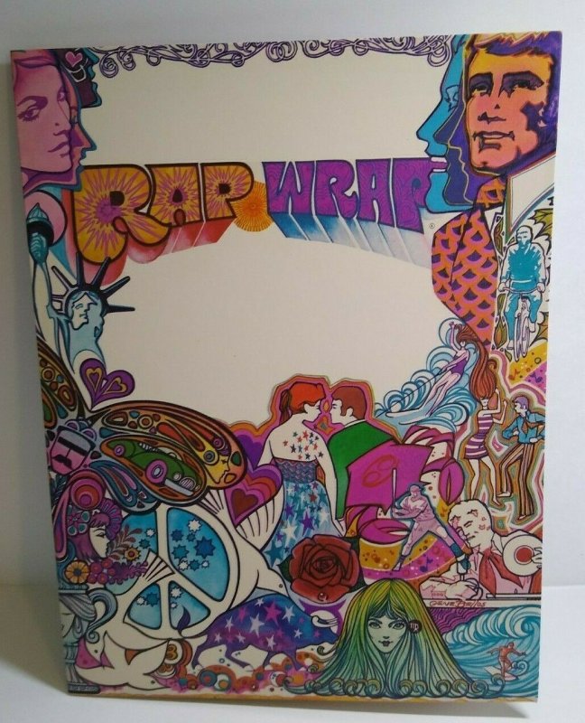 Vintage Folder 1970 Psychedelic Groovy Mod Retro Love Pop Culture Art John Wayne