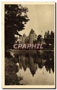 Old Postcard The Banks of Josselin L & # 39Oust and Chateau