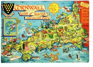 Cornwall, Land of Legend and Lavish Fare Pictorial Map