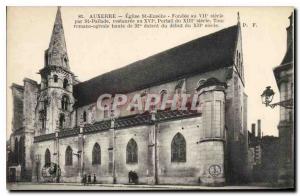 Old Postcard Auxerre Church St Eusebe Founded in VII century by St. Palladius...