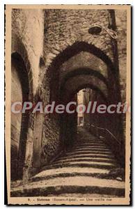 Old Postcard Sisteron Alpes Bases An old street