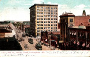 Alabama Birmingham Trolleys On 20th Street Looking North 1907