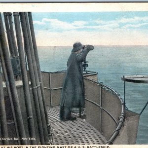 c1920s WWI Sailor Battleship Rangefinder Navy Mast International Film Photo A324