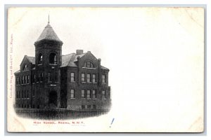 High School Building Regina NWT Pre-Saskatchewan Canada UNP DB Postcard W8