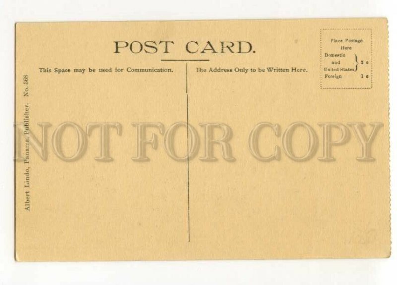 487846 Panama Canal colums at Gatun Locks for lighting Vintage postcard