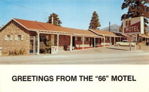 66 MOTEL Flagstaff, Arizona Route 66 Roadside c1960s Chrome Vintage Postcard