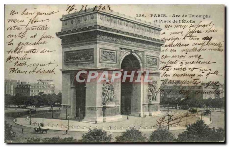 Paris - 18 - L & # 39Arcde Triomphe - Place de L & # 39Etoile - Old Postcard