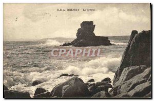 Old Postcard Ile de Brehat The Sphinx