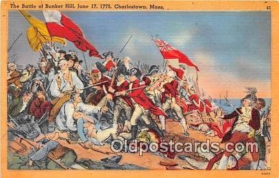 Battle of Bunker Hill, June 17, 1775 Charlestown, Mass Patriotic Unused 