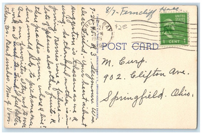 1945 Lawrence College, Chemistry Institute, Gymnasium Appleton WI Postcard