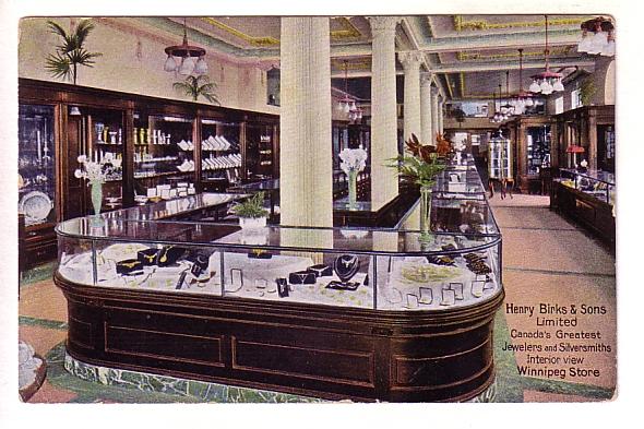 Henry Birks and Sons, Interior Jewelery Store, Winnipeg, Manitoba