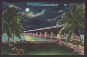 Overseas Highway Bridge at Pigeon Key,FL Postcard 