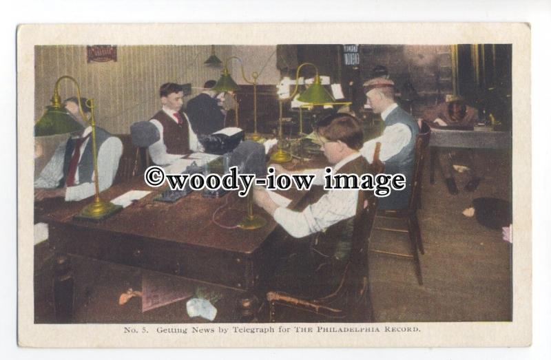 ft1648 - Telegraph Operators , The Philadelphia Record , USA - postcard