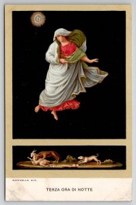 Raffaello Sanzio High Renaissance Artist Third Hour of the Night Postcard L37