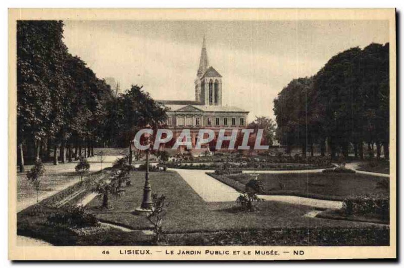 Old Postcard Lisieux The Public Garden and The Museum