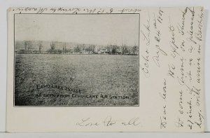 Echo Lake House, Seen From Echo Lake R.R. Station 1908 to Brookly NY Postcard N6