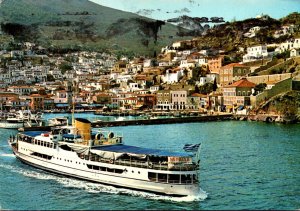 Ships Panoramic View Hydra Greece