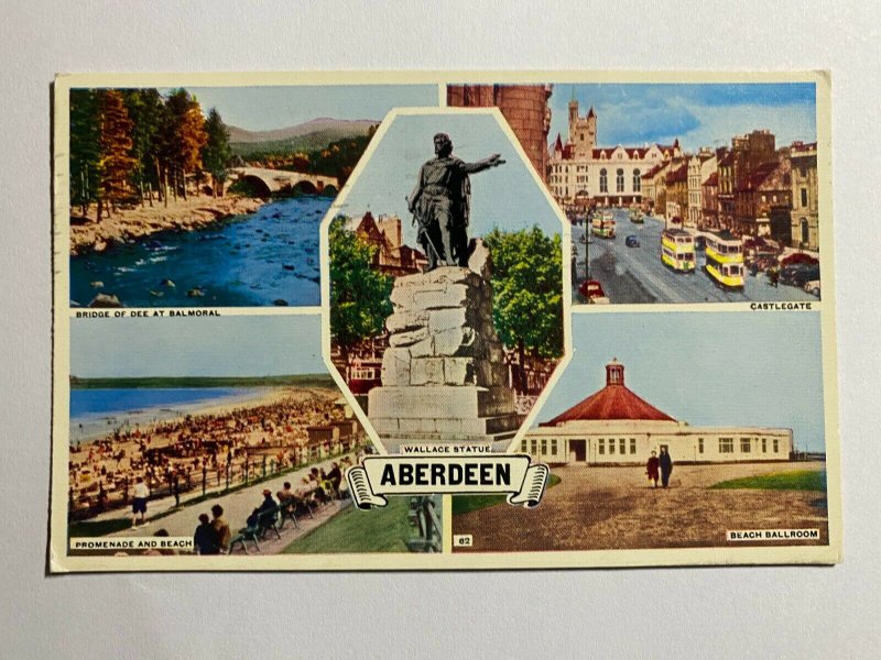 POSTED VINTAGE MULTI VIEWS POSTCARD - ABERDEEN   (KK435) 