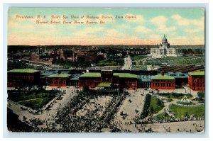 1911 Bird's Eye View of Railway Station in Providence Rhode Island RI Postcard