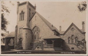 RPPC Postcard St Paul Ref Church Fort Washington PA