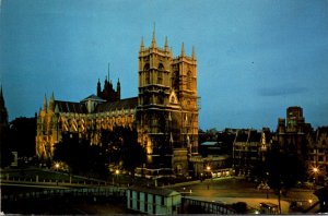 England London Westminster Abbey Floodlit