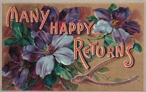 MANY HAPPY RETURNS, PU-1910; Purple Clematis, Wish Bone