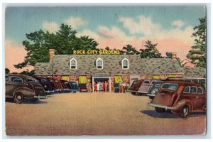 1941 Rock City Gardens Cars Lookout Mountain Tennessee TN Vintage Postcard