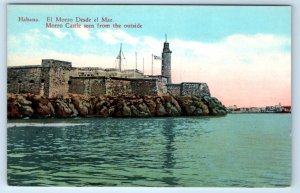 El Morro Desde el Mar - Havana CUBA Postcard