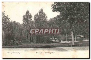 Agen Old Postcard Public Garden