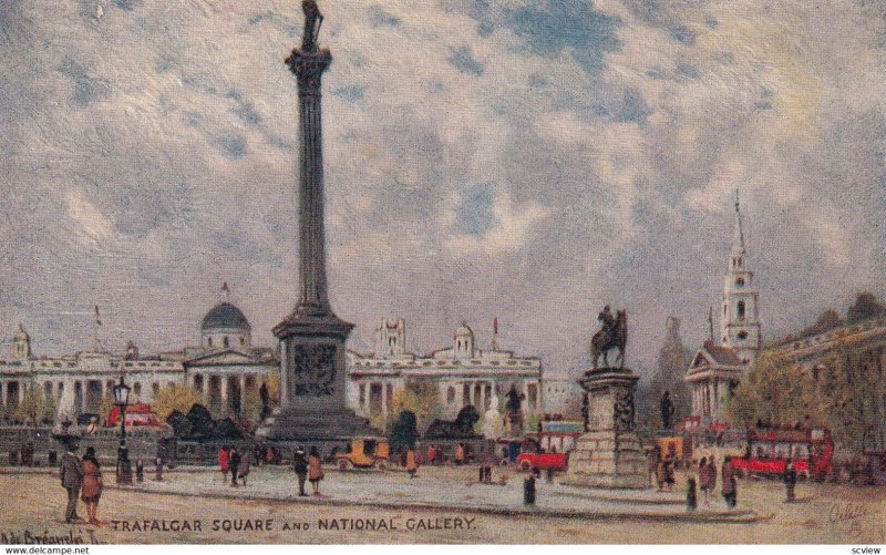 Trafalgar Square And National Gallery, 1900-1910s; TUCK 3583