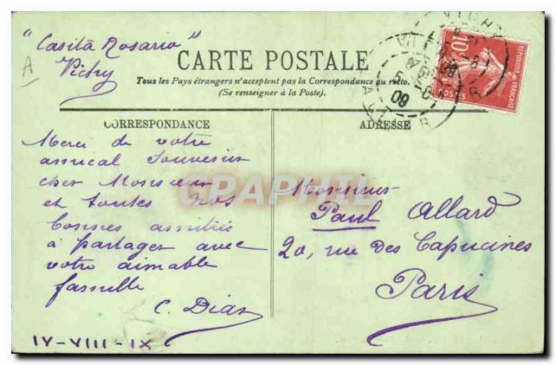 Old Postcard Vichy A Corner Park