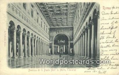 Basilica di S Paolo fuori le Mura I'Interno Roma, Italy 1900 