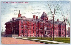 Postcard - St. Mary's Hospital - Detroit, Michigan