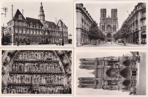 Reims Cathedrale La Facade 4x French Real Photo Postcard s